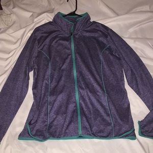 Purple Exercise Top with Teal